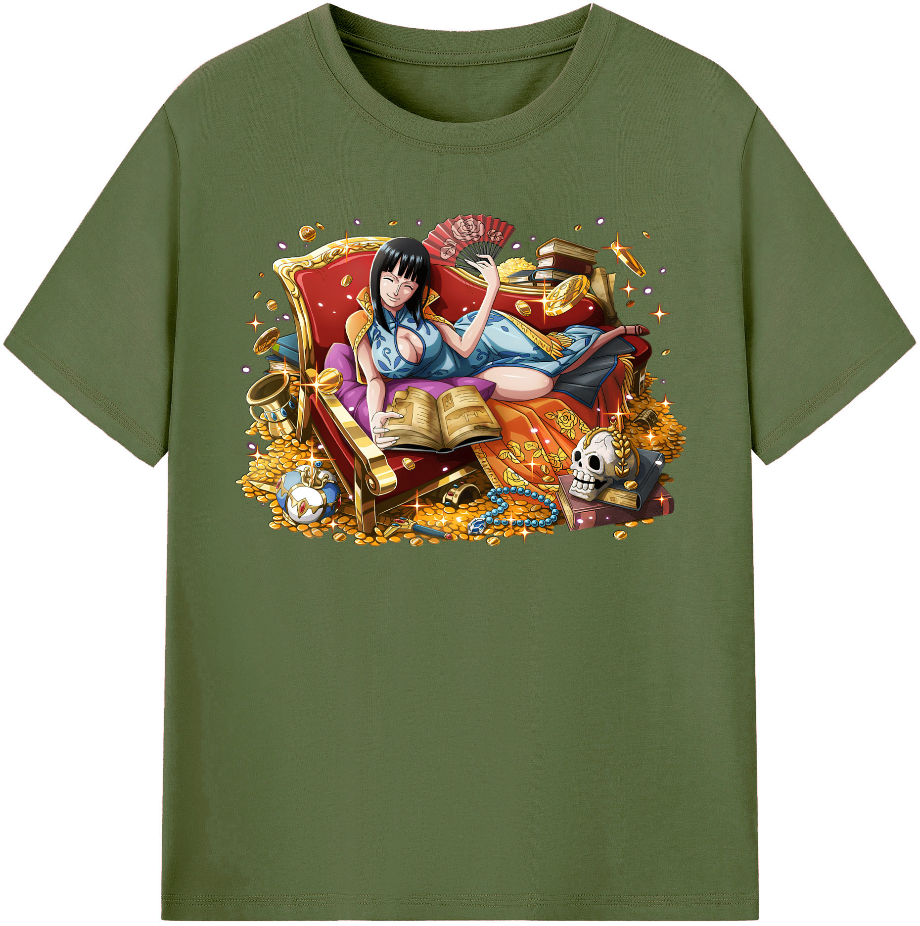 ワンピース ニコ・ロビン ONE PIECE Nico Robin 綿100％半袖Tシャツ（フロントプリント）